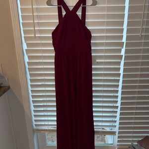 Lulu's Rich Burgundy Maxi Dress